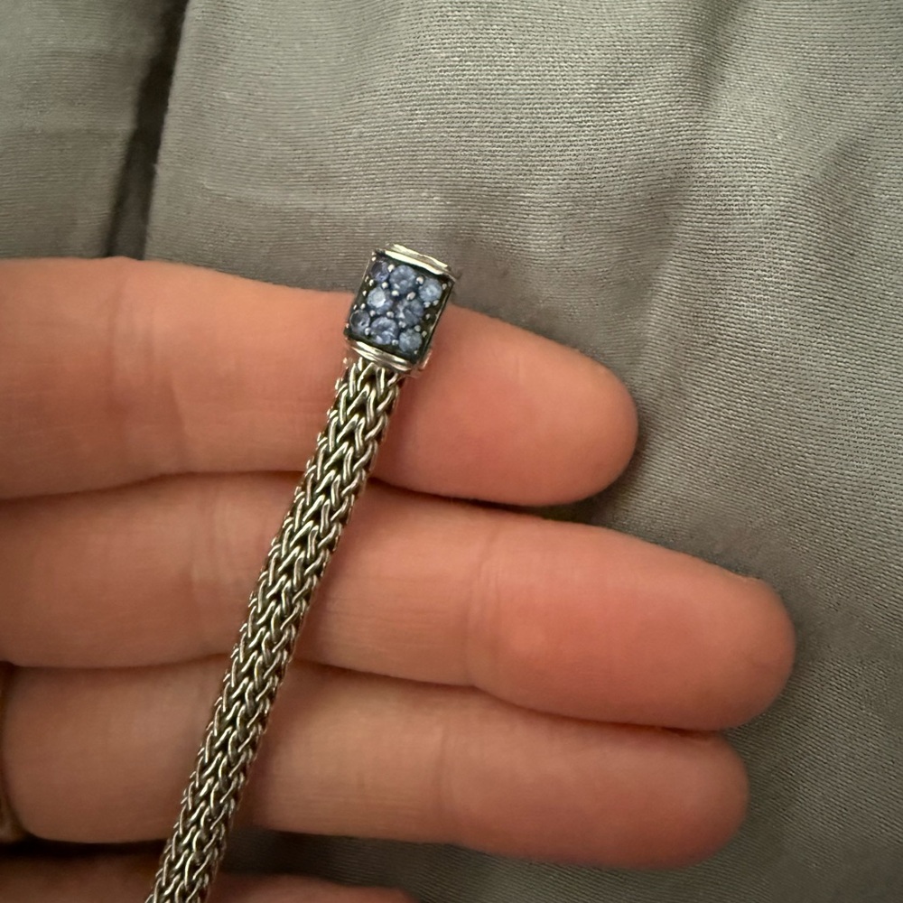 John Hardy Silver Bracelet with Blue Detail - Picture 8 of 12